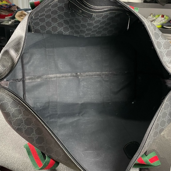 🐃GUCCI ACCESSORY GG SUPREME LARGE WEB CANVAS BAG🐃 - Picture 6 of 9